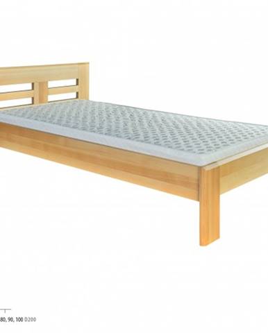Drewmax Jednolôžková posteľ - masív LK160 | 100 cm buk