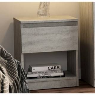 ASKO - NÁBYTOK Skrinka /nočný stolík Carlos 401S, šedý beton, značky ASKO - NÁBYTOK