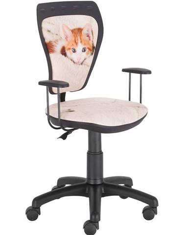 Kancelárska stolička Minnistyle Black Ryšavé mačiatko