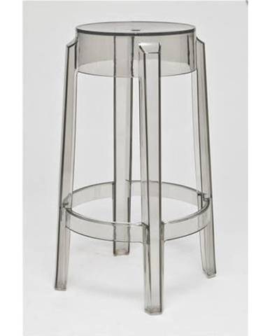 ArtD Barová stolička DUCH | sivá transparentná 75 cm