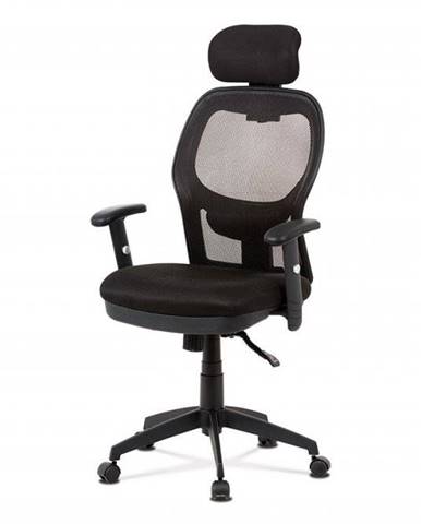 AUTRONIC KA-V301 BK kancelárska stolička, čierna MESH, synchronní mech, kríž plastový čierny