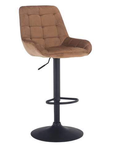 Barová stolička hnedá Velvet látka CHIRO NEW R1 rozbalený tovar