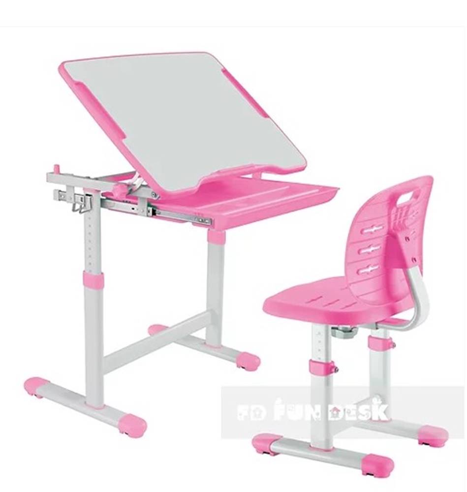 Fundesk  Rastúci stôl PICCOLINO III | pink so stoličkou, značky Fundesk
