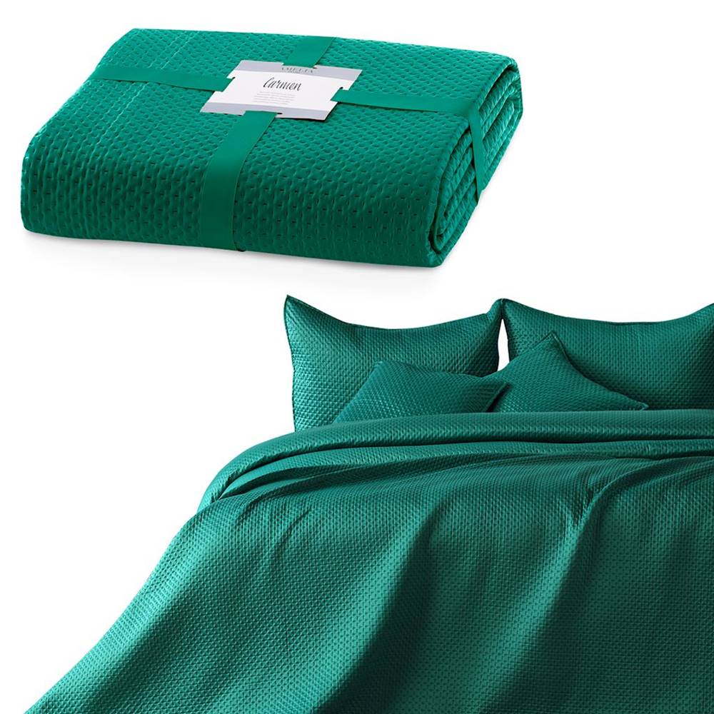 ArtTruAn  Prikrývka na posteľ CARMEN alpinegreen 240x260 cm, značky ArtTruAn