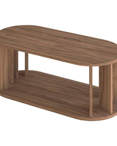 Konferenčný stolík s doskou v dekore orechového dreva 110x50 cm Nora - TemaHome