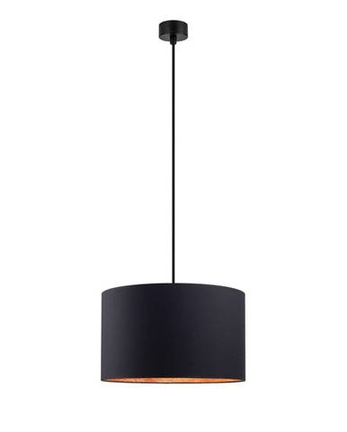 Čierne stropné svietidlo s vnútrom v medenej farbe Sotto Luce Mika, ∅ 40 cm
