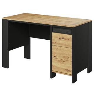 Sconto Písací stôl s osvetlením SPOT dub artisan/čierna, značky Sconto