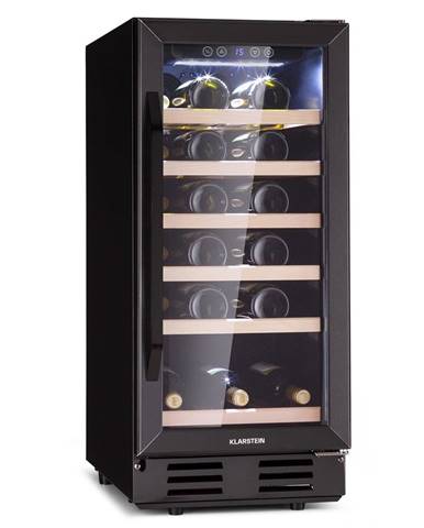 Klarstein Vinovilla 29 Built-In, vstavaná chladnička na víno, 81 l / 29 fliaš, 1 zóna, sklenené dvierka, nerezová oceľ