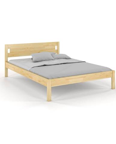 Dvojlôžková posteľ z borovicového dreva 180x200 cm v prírodnej farbe Laxbaken - Skandica