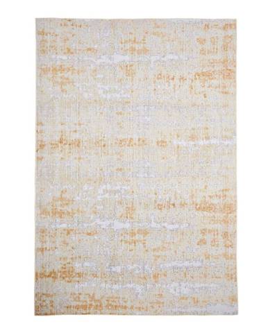 Sivo-žltý koberec Floorita Abstract Grey Ochre, 80 × 150 cm