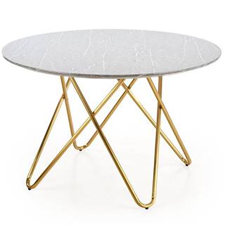 MERKURY MARKET Stôl Bonello 120 Mdf/Oceľ – Popolavý/Zlatá, značky MERKURY MARKET