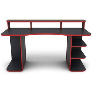 MERKURY MARKET Písací stôl Matrix 3 grafit/červená, značky MERKURY MARKET